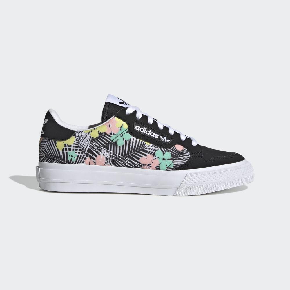 Adidas Girls' Continental Vulc Originals Shoes Black/White Ireland EG9284